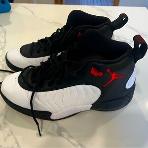 Jordan high top shoes. 7.5 kids size. Worn one time